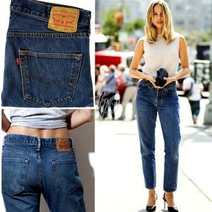 Levi's 501 jeans button fly high waist boyfriend